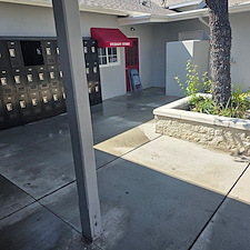 After commercial concrete cleaning service