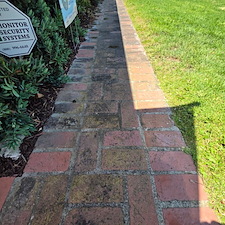 Before brick sidewalk washing long beach