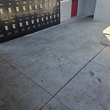 Before commercial concrete washing service