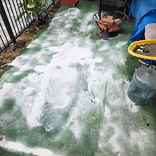During back patio washing long beach