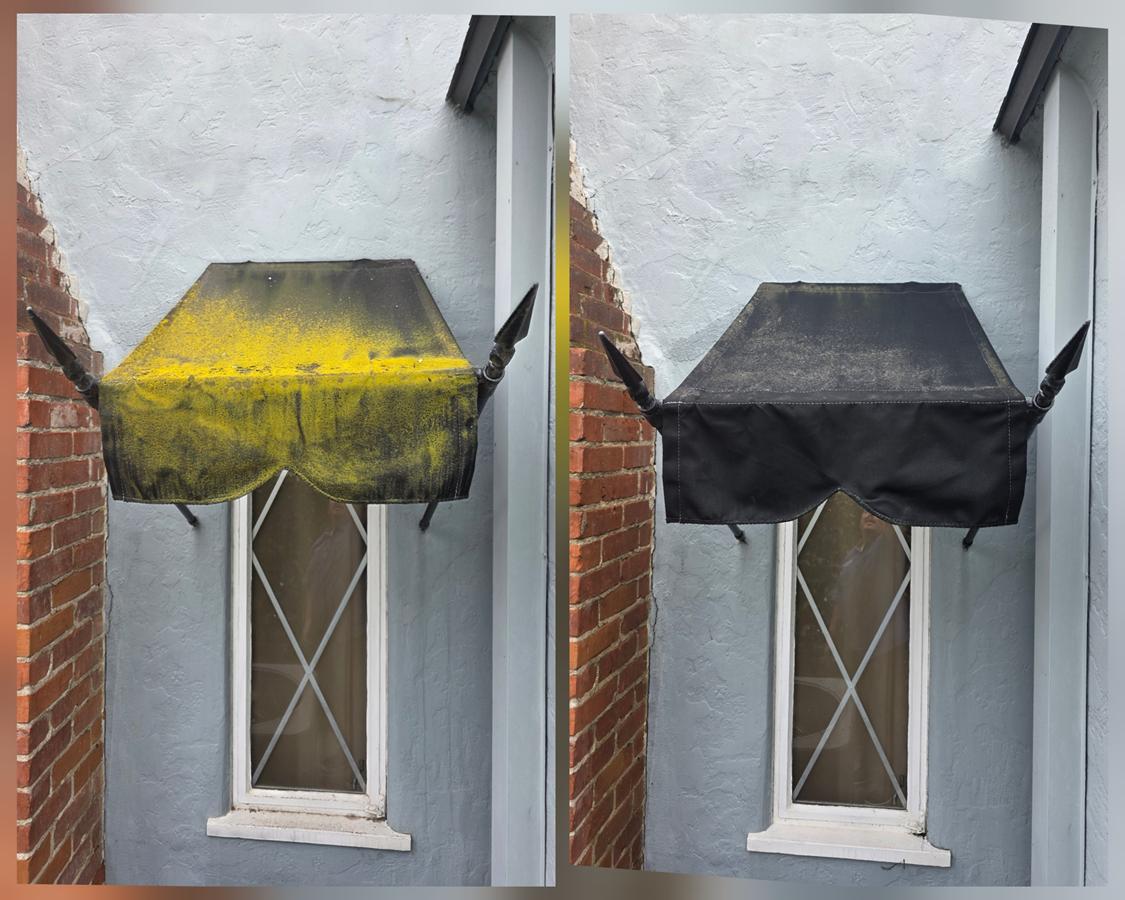 Awning & Fountain Restoration in California Heights Historic District in Long Beach, CA