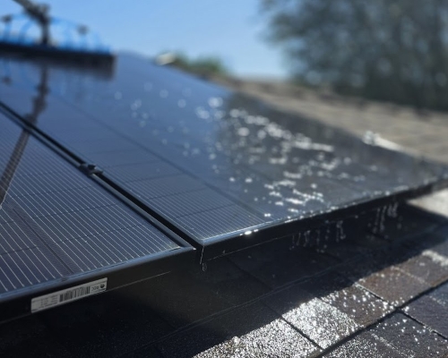 Solar panel cleaning